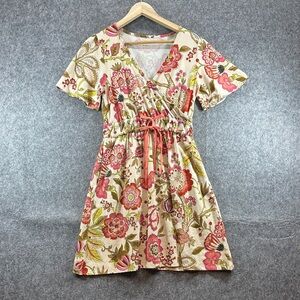 Spartina 449 Pink and Cream Floral Mini Dress